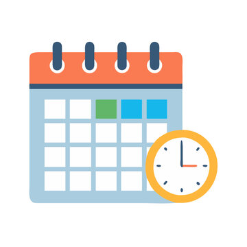 Calendar and Clock icon for appointments or reminders