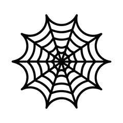 vector illustration of a spider web