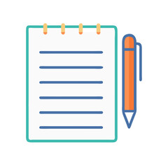 Clipboard and Pen Illustration: Business, Notes, Writing Concept