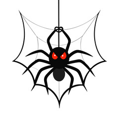 halloween spider on web