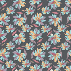 Seamless abstract floral.abstract background, beautiful, blossom, drawn, floral, flower background, flowers
