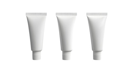 3D paste or cream tube container, product mockup, isolated on white background