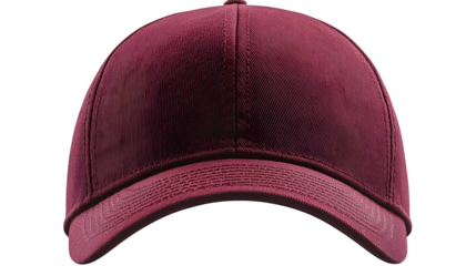 A high-definition, realistic baseball cap front view, isolated on a white background