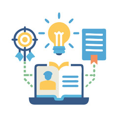 E-learning concept: Knowledge and skills for career success