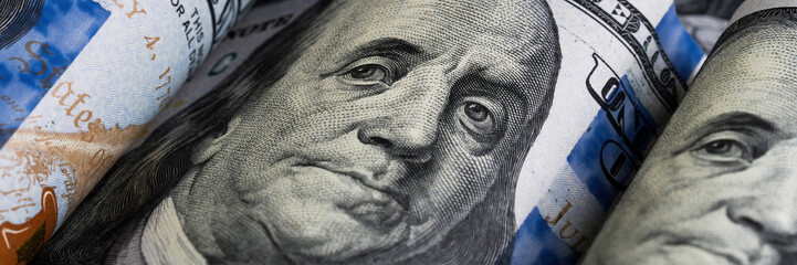 Benjamin Franklins Portrait on a U.S. Hundred Dollar Bill
