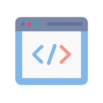 Code window icon, programming, development, web development icon
