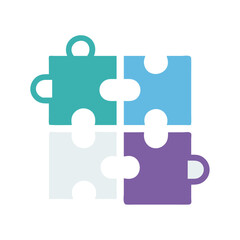 Puzzle Pieces Together: Business, Teamwork, and Problem-Solving Concept