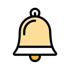 Simple Notification Bell Icon on a Black Background
