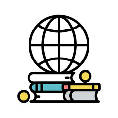 Cute artist's drawing equipment on a black background