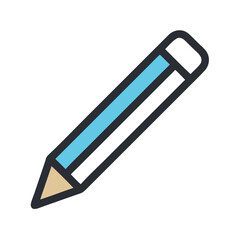Illustration of a pencil against a black background