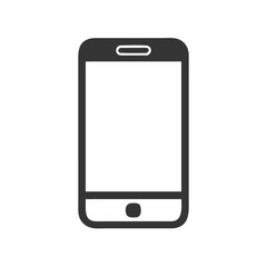 Smartphone Icon on Black Background: Simple and Modern