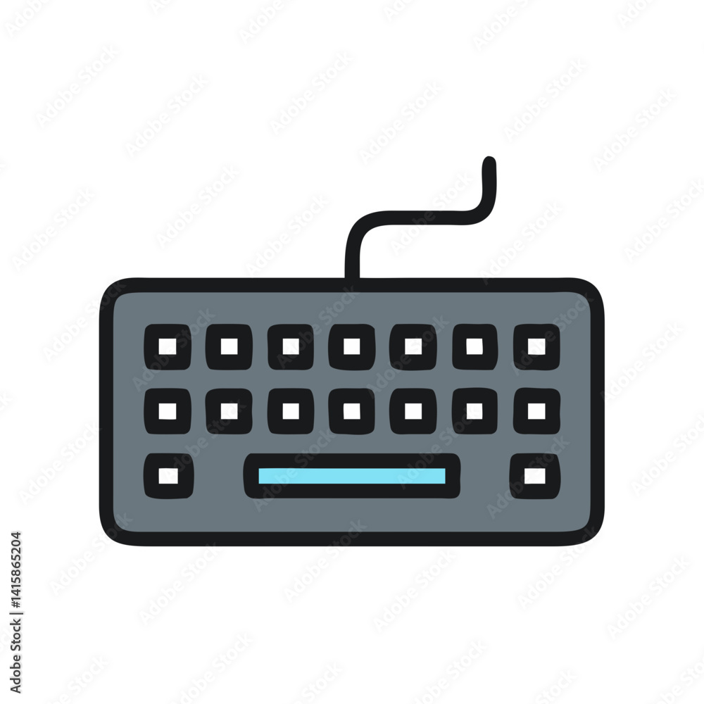 Fototapete keyboard icon graphic for technology, computer or input