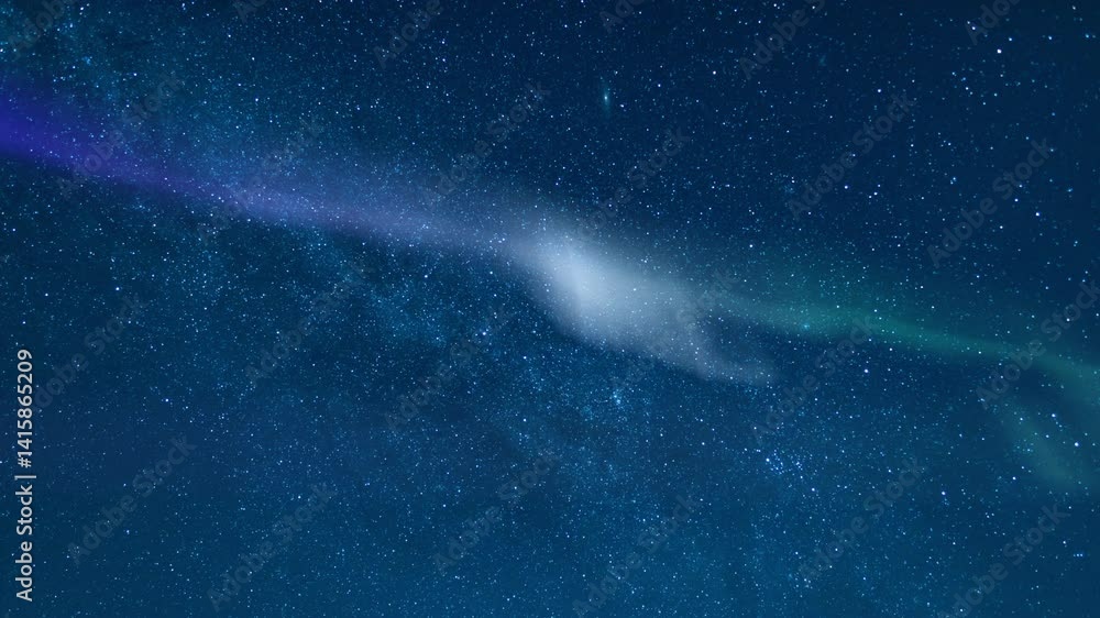 Canvas Prints aurora and milky way galaxy stardust serenity loop