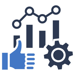 Obraz premium Operational Excellence glyph color icon