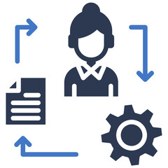 Project Management glyph color icon