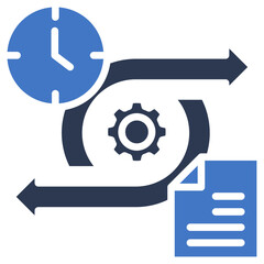 Obraz premium Agile Methodology glyph color icon