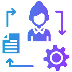 Project Management glyph gradient icon