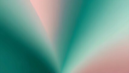 Fototapeta premium Gradient blur of teal green and light blossom pink. Fresh, romantic, and softly balanced.