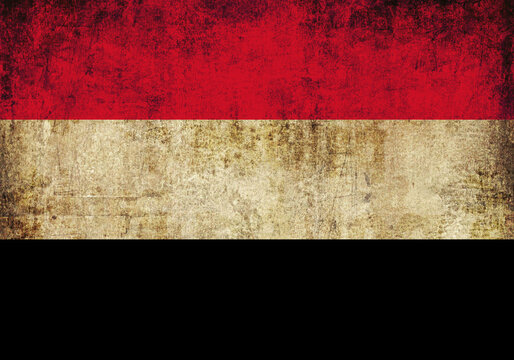 Grunge Style Flag of Yemen &ndash; High Resolution PNG Format National Symbol