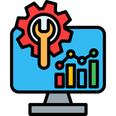 Productivity Tools lineal color icon