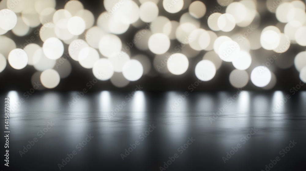 Poster Dreamy Ambiance of Sophisticated Elegance With Shimmering Bokeh and Polished Surfaces Creating a Modern Cinematic Aesthetic