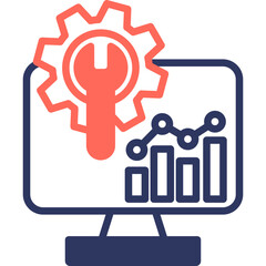 Fototapeta premium Productivity Tools mixed color icon