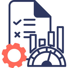 Obraz premium Efficiency Metrics mixed color icon