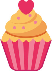 Cupcake with a Heart on Top