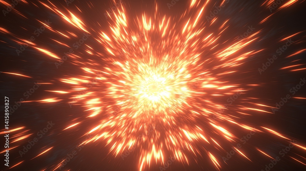 Aufkleber dynamic burst of energy creates a supernova effect, captivating viewers with radiant lines of speed 