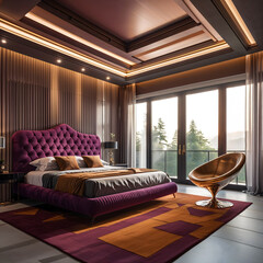 interior luxury apartment comfortable bedroom