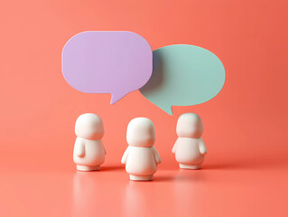 Wooden Figures in Discussion