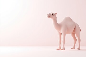 Pastel pink camel, minimalist style