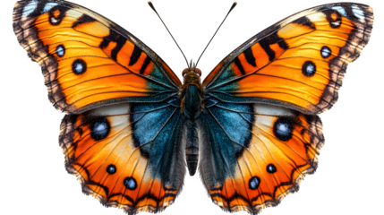 butterfly overlay element isolated on white background, high-definition, realistic look