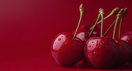 Juicy Cherries: A Rich, Red Still Life