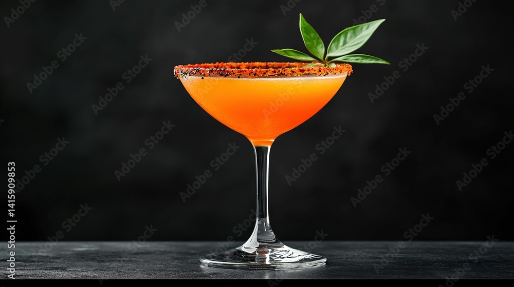 Poster a macro shot of a beverage inside a transparent mug with a lime slice perched atop, set against a da