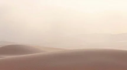 Crédence de cuisine en verre imprimé Serene Desert Dunes: A Soft, Misty Landscape Photography