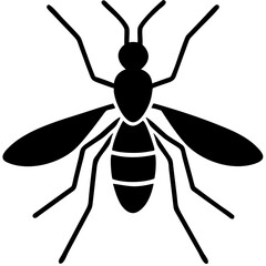 Creative Gnat Icon Vector Illustration