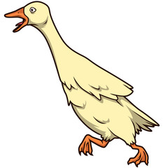 Diese Laufente ist in Bewegung, schnatternd und voller Energie.
