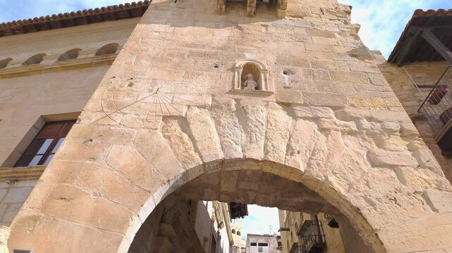 Medieval gateway to the beautiful village of Valderrobres in the region of Matarrana