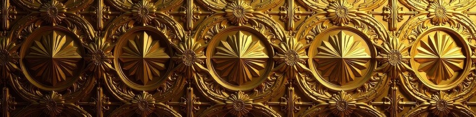 Obraz premium Luxurious gold vector background, intricate pattern , digital, art