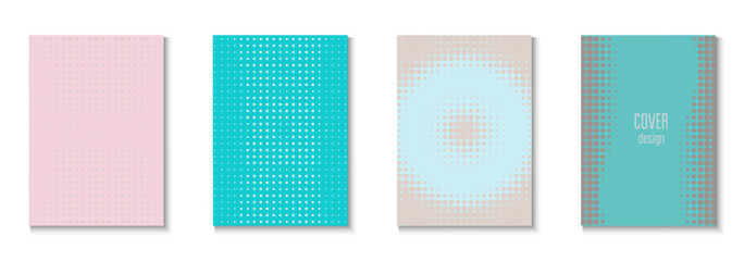 Business Cover Set. Cool Memphis Art With Circles. Young Brand In Minimalistic Frame. Dot Flyer. Minimalist Party Background. Geometric Graphic Template. Trendy Business Cover