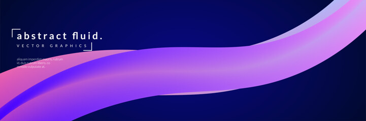 3d Gradient Shape. Beautiful Abstract Liquid Fluid Background. Color Design For Creative Bg. Trendy Vector Swirl With A Minimal Bright Palette. Blue And Purple 3d Gradient Shape.