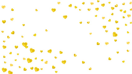 St Valentine Sale Pattern. Beautiful Concept For Birthday. Special Frame. Gold Art Splatter. Graphic Border For Present. Golden Romance Poster. Yellow St Valentine Sale Pattern.