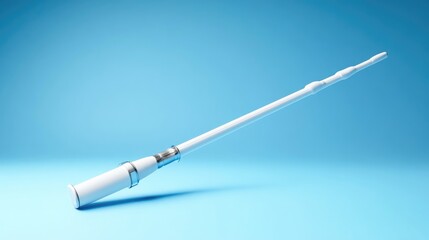 Naklejka premium A futuristic, white, slender wand. It's sleek and technologically advanced, with subtle metallic accents