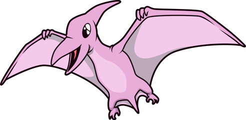 Der Pteranodon schwebt mit breiten Flügeln durch die Lüfte.  © Boris