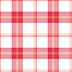 Cool white Tartan patterns fabric texture. Traditional Fire coral Seamless Tartan