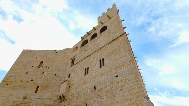 Medieval castle on top of the hill in the old town of Valderrobres, Teruel, Aragon.