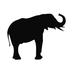 Obraz premium Majestic Elephant Silhouette Perfect for African Safari Wildlife Conservation and Nature Documentaries