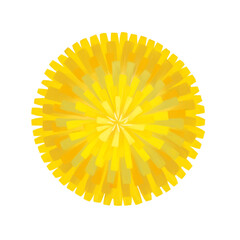 デザインされた水彩風たんぽぽの花