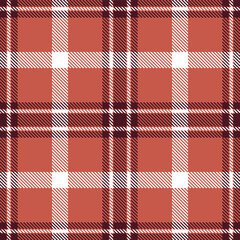 Plaid pattern seamless. Classic dark salmon & Iridescent dark maroon Tartan Fabric Design. 